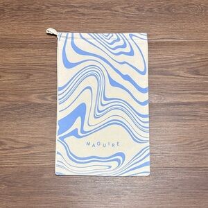 Maguire Blue & Cream Swirl Print Shoe Dust Bag – Drawstring Storage Pouch